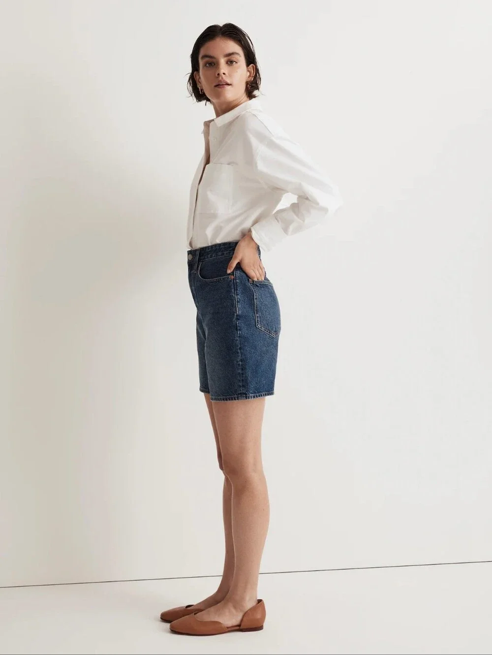 Madewell Baggy Jean Shorts in Valmont Wash Size 24